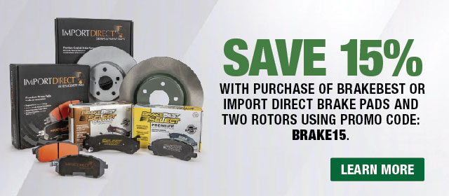 Save 15% with promo code BRAKE15